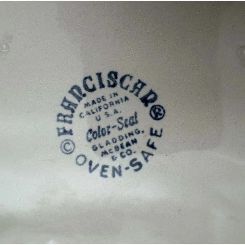 FRANCISCAN Vintage Starburst Floral Relish Dish Divided Serving Tray California
